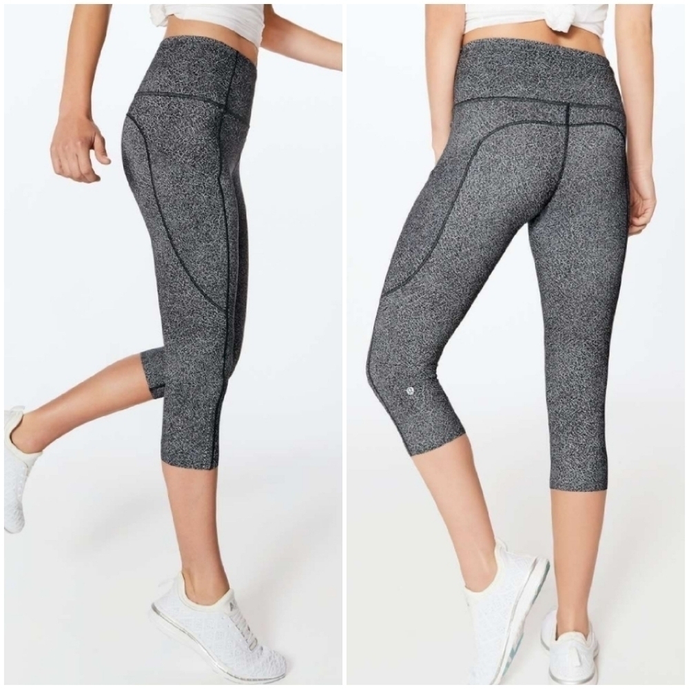 Lululemon Fast & Free Crop II Nulux Leggings 19" Inseam Starlight Black